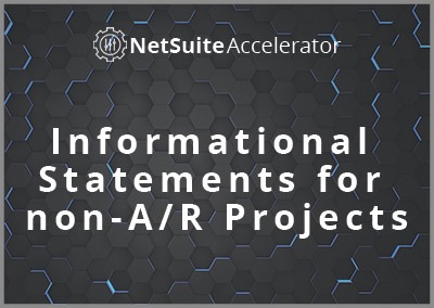 Informational Statements for non-A/R Projects