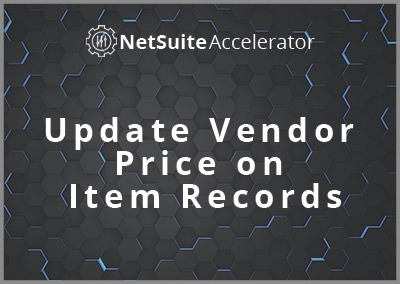 Update Vendor Price on Item Records
