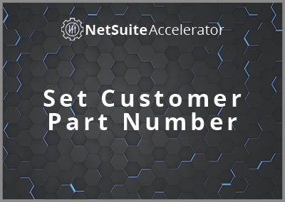 Set Customer Part Number