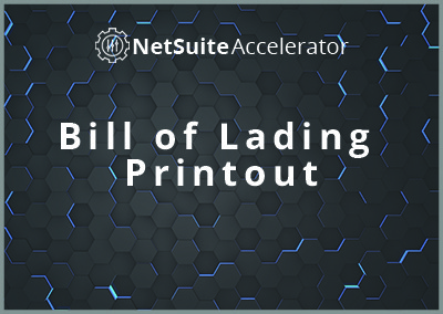 Bill of Lading Printout