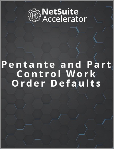 A manufacturing netsuite customization that sets the pentant, part control plan, and tool fields on a work order.